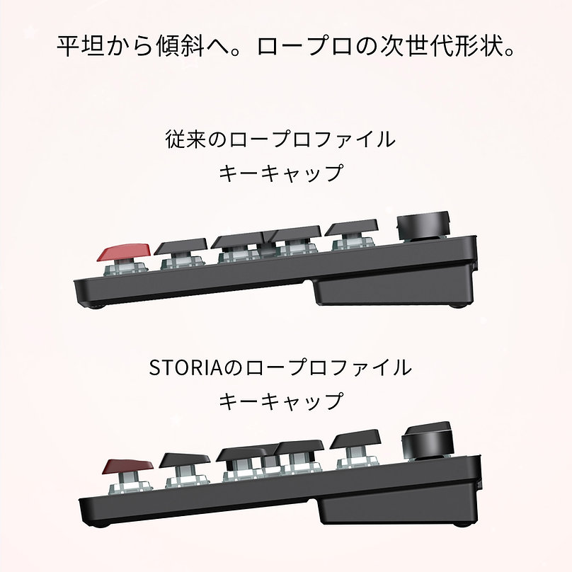 STORIA Gaming Low-profile Keyboard Comet75 Black 3