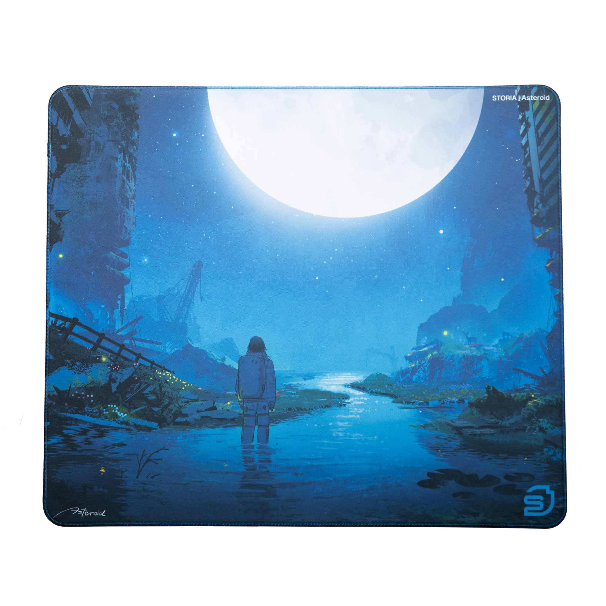 STORIA Gaming Glass Mouse Pad Re:ride Asteroid Luna