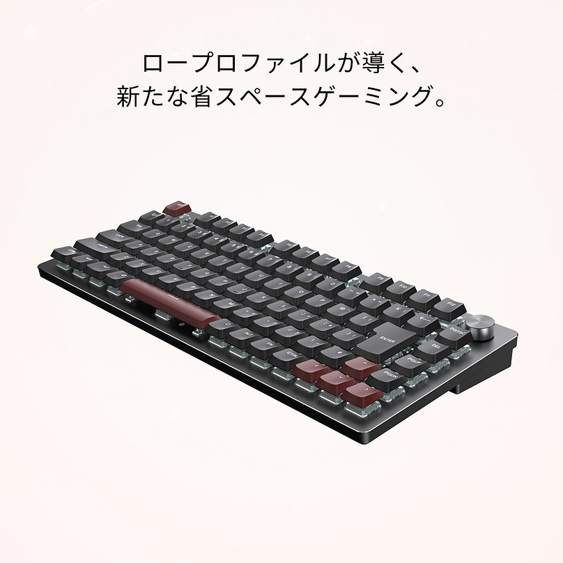 STORIA Gaming Low-profile Keyboard Comet75 White 2